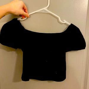 black crop top